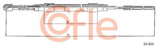 Obrázok żażné lanko parkovacej brzdy COFLE  10423