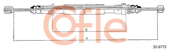 Obrázok żażné lanko parkovacej brzdy COFLE  106773