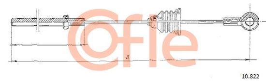 Obrázok żażné lanko parkovacej brzdy COFLE  10822