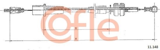 Obrázok Plynové lanko COFLE  11148