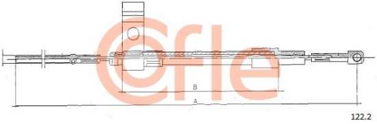 Obrázok Lanko ovládania spojky COFLE  1222