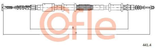 Obrázok żażné lanko parkovacej brzdy COFLE  924414
