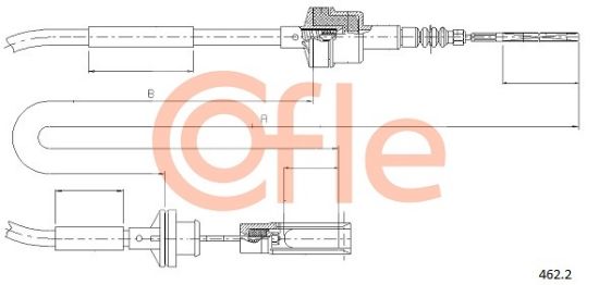 Obrázok Lanko ovládania spojky COFLE  924622