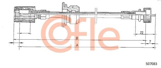 Obrázok Hriadeľ tachometra COFLE  92S07083
