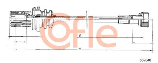 Obrázok Hriadeľ tachometra COFLE  S07040