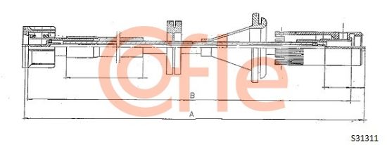 Obrázok Hriadeľ tachometra COFLE  S31311