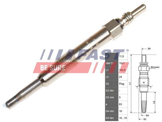 Obrázok żeraviaca sviečka FAST  FT82703