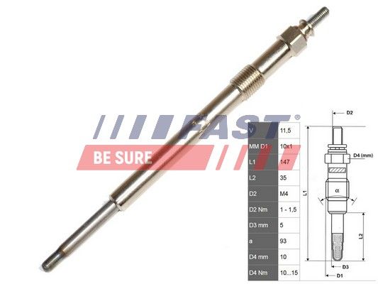 Obrázok żeraviaca sviečka FAST  FT82736