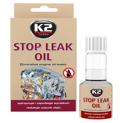 Obrázok K2 STOP LEAK OIL 50 ml - zabraňuje únikom oleja z…