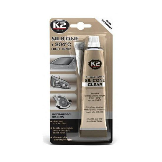Obrázok K2 SILICONE CLEAR 85 g - vysokoteplotný číry…