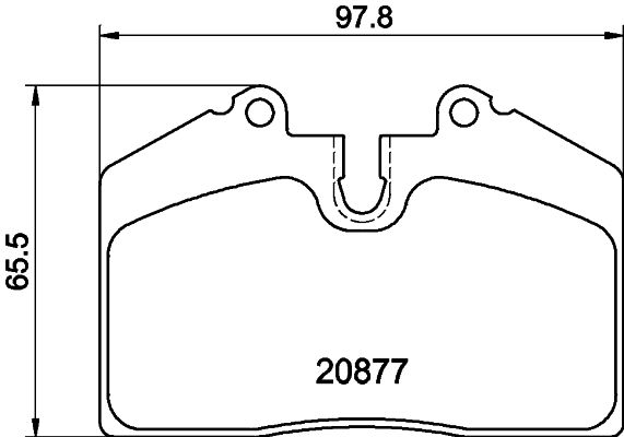Obrázok Sada brzdových platničiek kotúčovej brzdy HELLA  8DB355006351