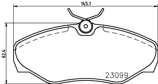 Obrázok Sada brzdových platničiek kotúčovej brzdy HELLA  8DB355011091
