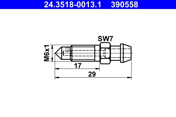 Obrázok Odvzdużňovacia skrutka/ventil ATE  24351800131
