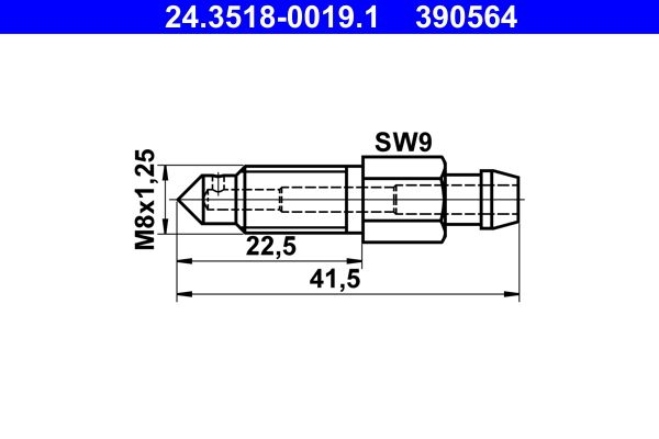 Obrázok Odvzdużňovacia skrutka/ventil ATE  24351800191