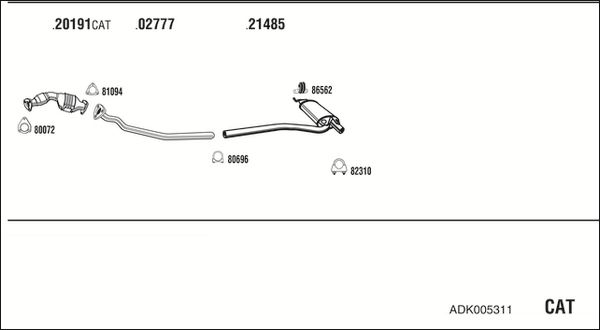 Obrázok Výfukový systém WALKER  ADK005311