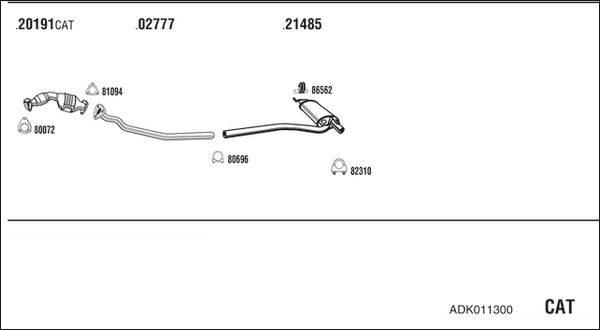 Obrázok Výfukový systém WALKER  ADK011300