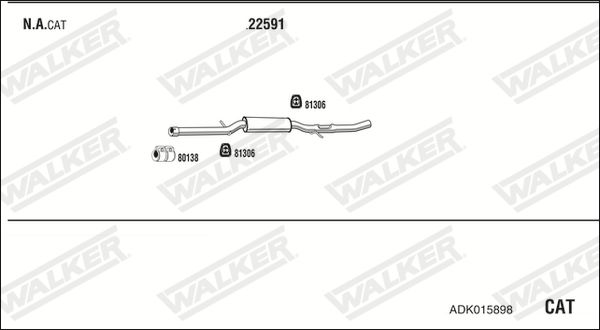 Obrázok Výfukový systém WALKER  ADK015898
