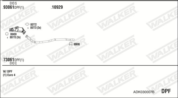 Obrázok Výfukový systém WALKER  ADK030007B