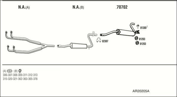Obrázok Výfukový systém WALKER  AR20205A