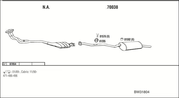 Obrázok Výfukový systém WALKER  BW31804