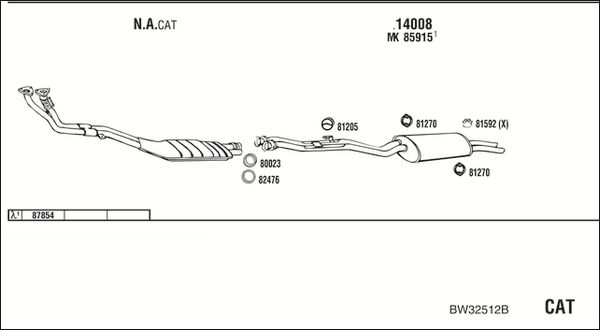Obrázok Výfukový systém WALKER  BW32512B
