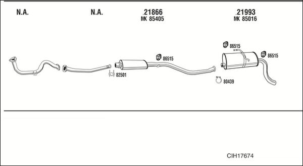 Obrázok Výfukový systém WALKER  CIH17674