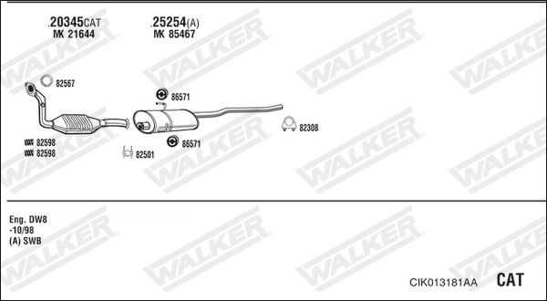 Obrázok Výfukový systém WALKER  CIK013181AA