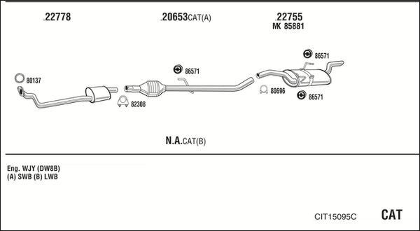 Obrázok Výfukový systém WALKER  CIT15095C