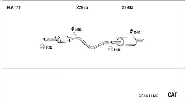 Obrázok Výfukový systém WALKER  DCK011132
