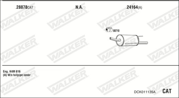 Obrázok Výfukový systém WALKER  DCK011135A