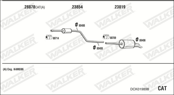Obrázok Výfukový systém WALKER  DCK019898