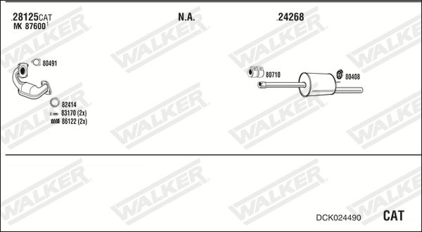 Obrázok Výfukový systém WALKER  DCK024490