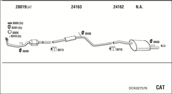 Obrázok Výfukový systém WALKER  DCK027576