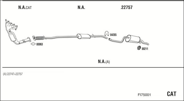 Obrázok Výfukový systém WALKER  FI75001
