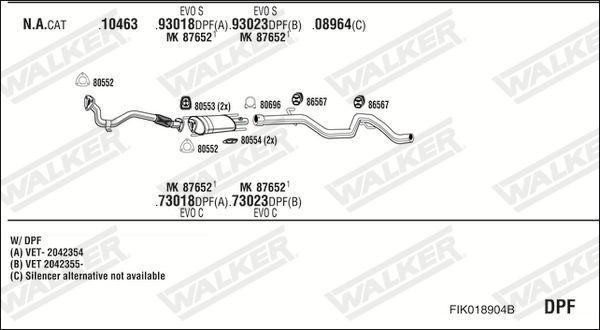 Obrázok Výfukový systém WALKER  FIK018904B