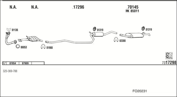 Obrázok Výfukový systém WALKER  FO20231