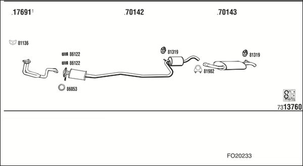 Obrázok Výfukový systém WALKER  FO20233