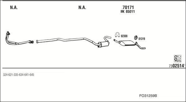 Obrázok Výfukový systém WALKER  FO31259B