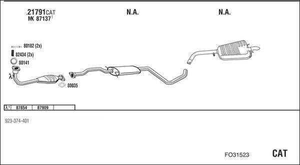 Obrázok Výfukový systém WALKER  FO31523