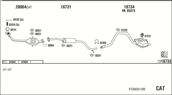 Obrázok Výfukový systém WALKER  FO60014B