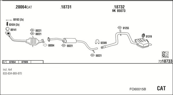 Obrázok Výfukový systém WALKER  FO60015B