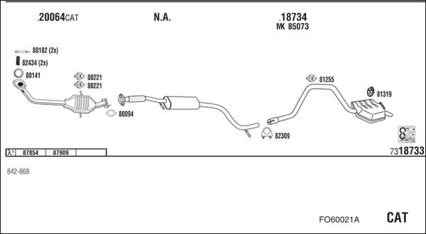 Obrázok Výfukový systém WALKER  FO60021A