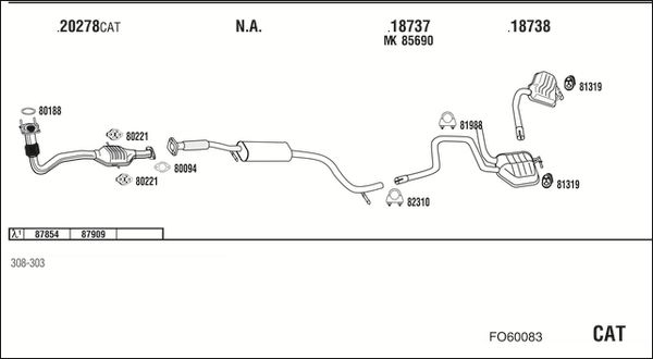 Obrázok Výfukový systém WALKER  FO60083