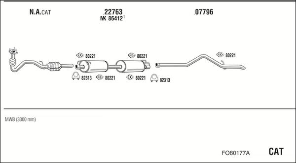 Obrázok Výfukový systém WALKER  FO80177A