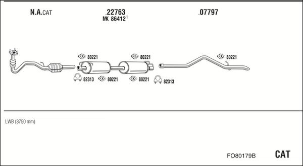 Obrázok Výfukový systém WALKER  FO80179B