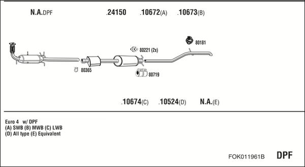 Obrázok Výfukový systém WALKER  FOK011961B
