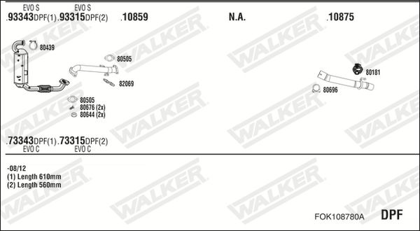Obrázok Výfukový systém WALKER  FOK108780A
