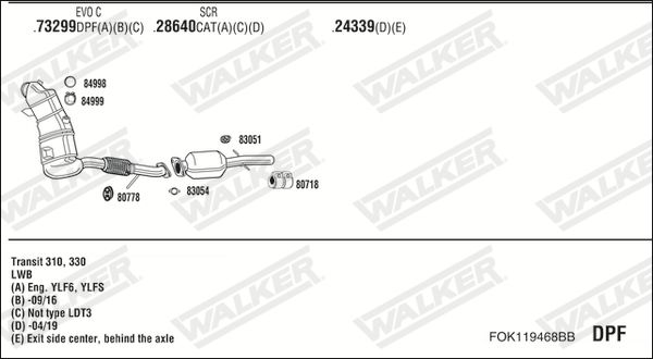 Obrázok Výfukový systém WALKER  IS10006