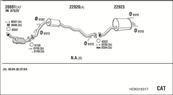 Obrázok Výfukový systém WALKER  HOK016317