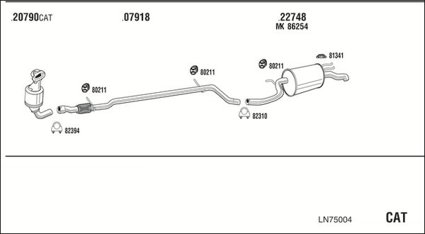 Obrázok Výfukový systém WALKER  LN75004
